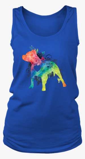 Pitbull Love Watercolor Zen T-shirt #883144