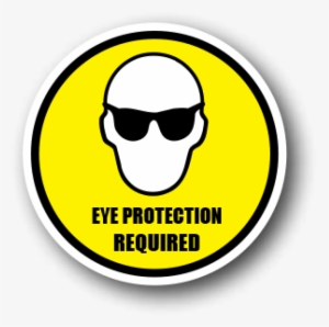 Durastripe Floor Safety Sign, Eye Protection Required - Safety Signs Eye Protection #883261