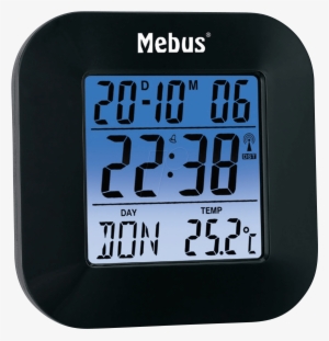 Radio Alarm Clock Digital, Temperature, Date, Black - Radio Alarm Clock Mebus 51510 Black #883596