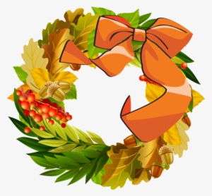Reef Clipart Autumn - Fall Wreath Clip Art #883844