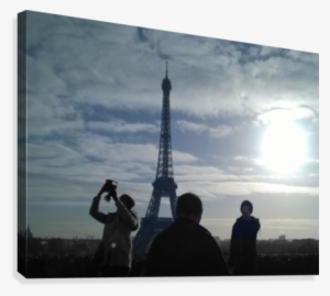 Eiffel Tower Selfie Paris Canvas Print - Eiffel Tower #885604