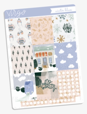 Winter Blues Full Boxes Sticker Sheet - Seasonal Affective Disorder #886078