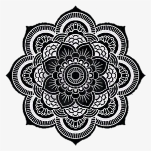 Mandala Png Tumblr - Mandala White On Black #887007