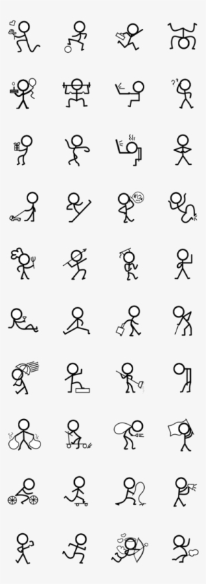 Sell Line Stickers Stickman - Black-and-white #887048