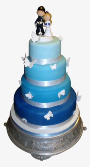 Blue Wedding Cake - Wedding Cake Png Transparent #887579
