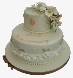 Golden Anniversary Cake Derbyshire Nottinghamshire - Cakes For Anniversary Png #887882