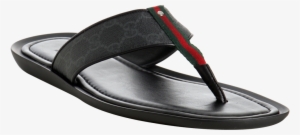 Gucci Flip Flop Png Vector Black And White - Flip-flops #888567