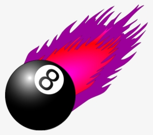 Pool 8 Eight Ball Flame Flaming Fire V3 Clipart - Pink 8 Ball Pool #889382