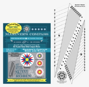 Skinny 16-point Book And Ruler - Mariner's Compass #889756