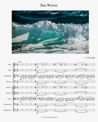 Sea Waves Sheet Music For Flute, Clarinet, Oboe, Bassoon - High Resolution Images Of Oceans And Seas #8800397