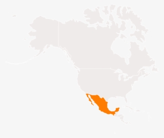 Mexico Mexico - Large Blank Map Of North America #8800476