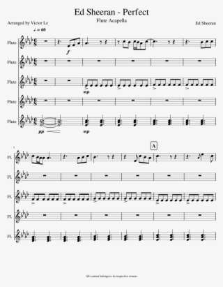 Perfect By Ed Sheeran - Flute Sheet Music Perfect Ed Sheeran #8802505