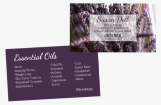 Lavender Theme Doterra Business Card For Wellness Advocates - Doterra Wellness Advocate Business Cards #8805658