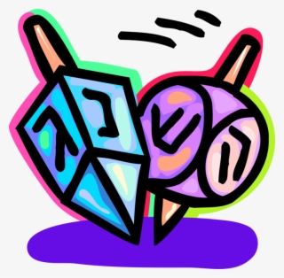 Vector Illustration Of Jewish Holiday Of Chanukah Hanukkah #8807036