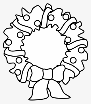 Wreath, Tinsel, Ornaments, Black And White, Png - Circle #8808310 Wreath, Tinsel, Ornaments, Black And White, Png - Circle #8808310