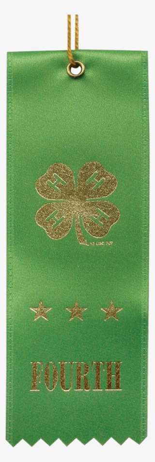 Green Fourth Place Ribbon - Christmas Ornament #8809923