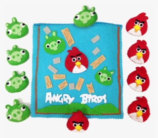 Felt Handmade Angry Bird Tic Tac Toe Game - Cartoon #8811721