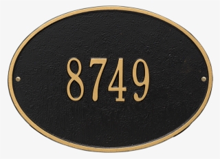 Hawthorne Oval Standard Wall Address Plaque, One Line - Circle #8815573