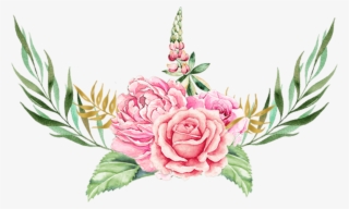 Download - Border Watercolor Flower Clipart #8816826