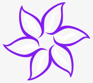 Purple Flower Outline Svg Clip Arts 600 X 536 Px #8817227