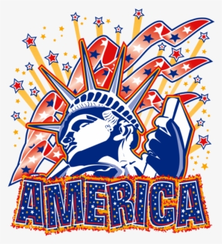 Statue Of Liberty With Fireworks T-shirt, Ap80002 #8817493