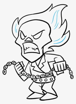 How To Draw Ghost Rider - Ghost Rider Drawing #8817872