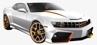 Camaro Branco Png - White And Gold Camaro #8818446