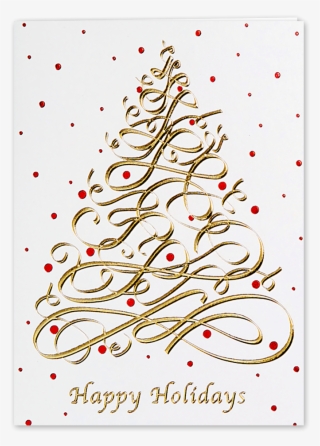 Picture Of Modern Tree Greeting Card - Happy Holiday Greetings #8819472