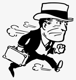 Briefcase Icon - Man In A Hurry Png #8820322