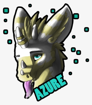 Azure Headshot W/ Drool - Cartoon #8821559