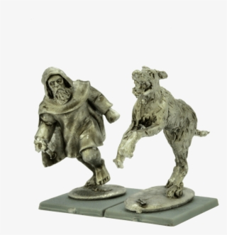 The Handler Is Depicted In Hooded Cloak, Running To - Figurine #8823681