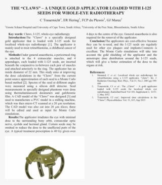 Model Of The " Claws " Loaded With - Document #8823936