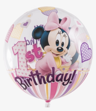 Disney Minnie Mouse 1st Birthday Bubble Balloon - Balloon #8875104