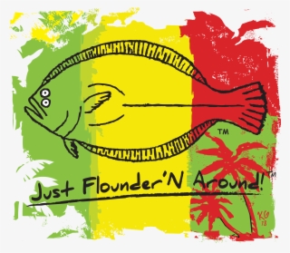 Rasta Flounder Short Sleeve T Shirt - Illustration #8875597
