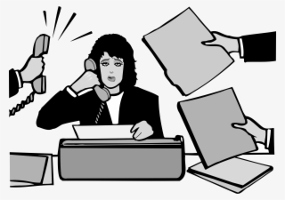 Big Image - Busy Clipart Black And White #8875696