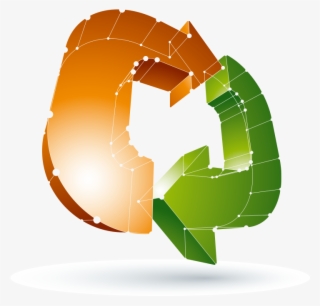 Polygon Space Mesh Euclidean Vector Arrow Recycle - Graphic Design #8876301