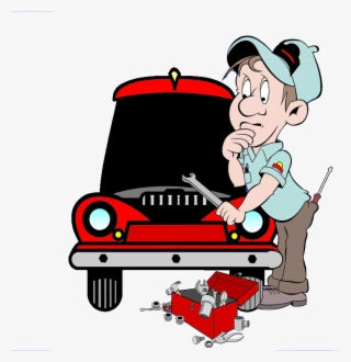 Jpg Black And White Download Cartoon Auto Car Repair - Fix The Car Cartoon #8876428