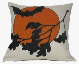Halloween Bat Throw Pillow 18 X - Halloween Black And White Bats Clip Art #8876430