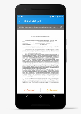 Your Signer Will Receive A Friendly Email Reminder - Xero Mobile App Dashboard #8877610