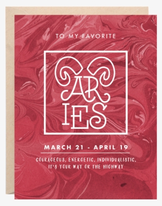 Aries Astrology Card - Art Paper #8879661