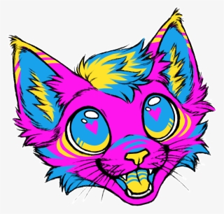 Neon-kitty - Cartoon #8881515