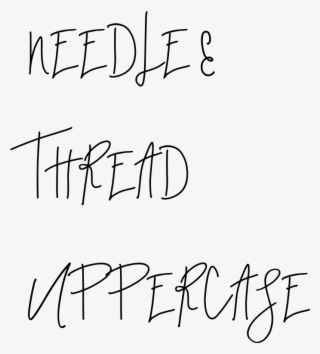 Needle Thread Uppercase Needle Thread Uppercase - Handwriting #8881572