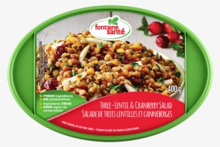 Three-lentil And Cranberry Salad - Fontaine Santé #8884150