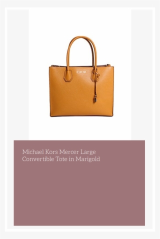 Michael Kors Mercer Large Convertible Tote In Marigold - Leather #8884750