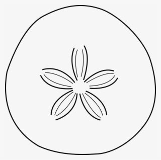 Fossil Clipart Leaf - Sand Dollar Black And White #8886277