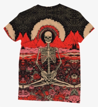 Zen Skull Women's All Over T-shirt - Weed Background #8890491