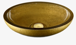 Dolce Collection Oval Washbasin With Gold External - Bathroom Sink #8891795