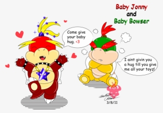 Nintendo Villains Images Baby Jonny And Baby Bowser - Baby Bowser And Bowser #8892804
