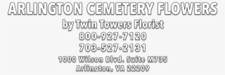 Arlington Cemetery Flowers By Twin Towers Florist - Calligraphy #8893950
