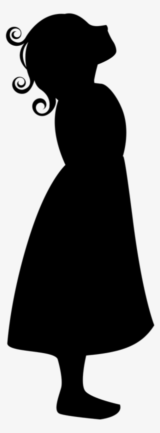Girl Silhouette Remake - Clip Art Looking Up #8894011